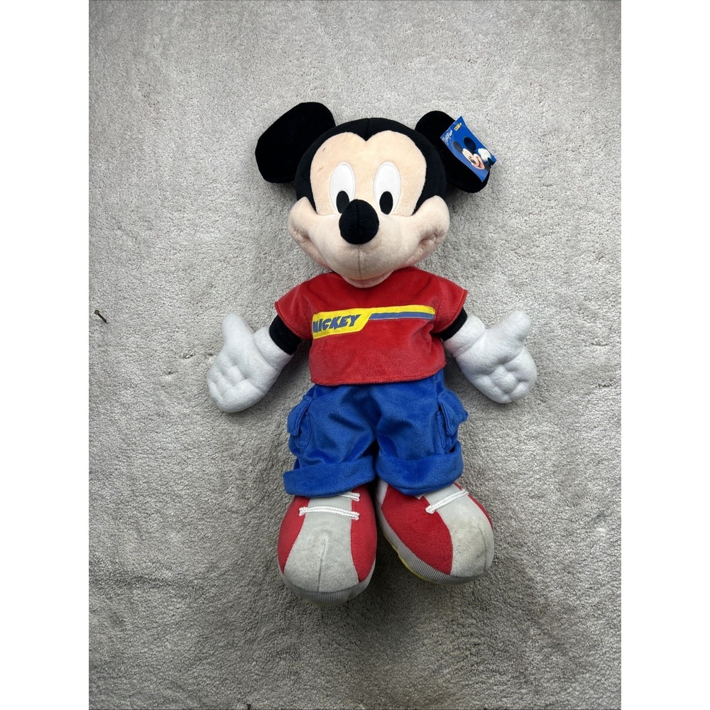 2002 Mattel Fisher Price Disney 25" Mickey Mouse Large Plush Stuffed Doll Toy